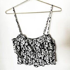 black floral crop top